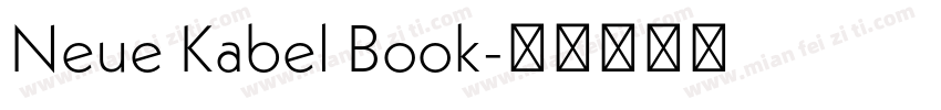 Neue Kabel Book字体转换